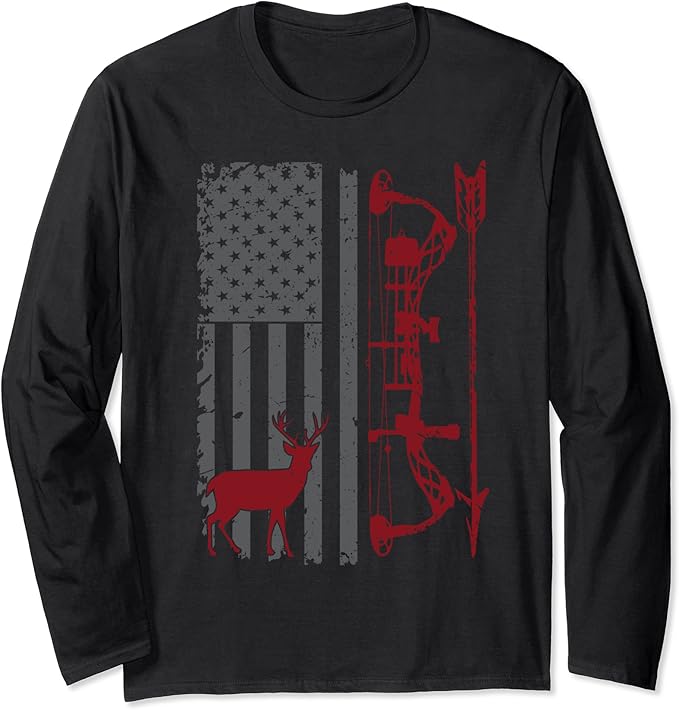 Bow Hunter Hunting Gear Bow Arrow Buck Hunter Archery Gift Long Sleeve